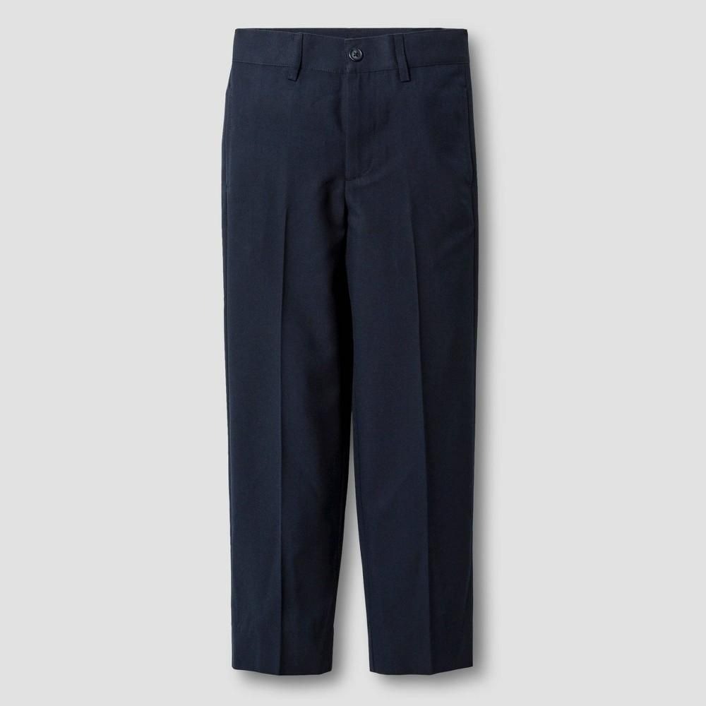 Cat & Jack Boys Navy Suit Pants Size 16 Adjustable Waist Straight Leg Dress Pant